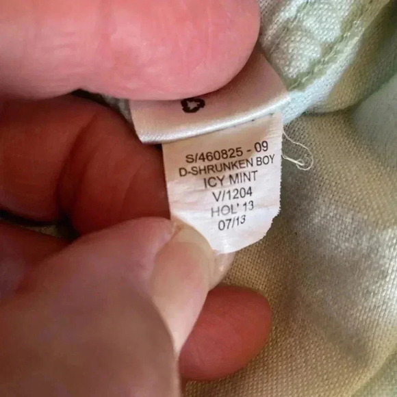 Gap The Shrunken Boyfriend Woman’s Button Down Long Sleeve XL Shirt in Icy Mint. - Picture 13 of 13